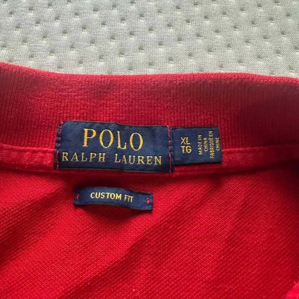 Polo Ralph Lauren Polo Bear Custom Fit Polo Shirt Red XL